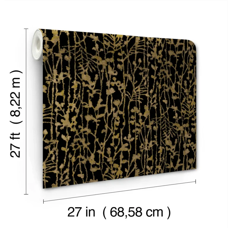 Ronald Redding Filigree Abstract Wallpaper - Black — Ảnh 4
