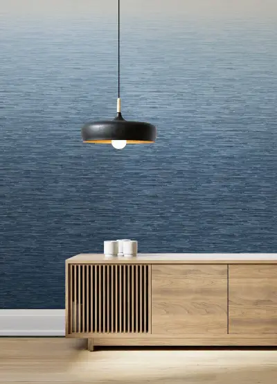 Into the Deep Ombre Wall Mural - Dark Blue