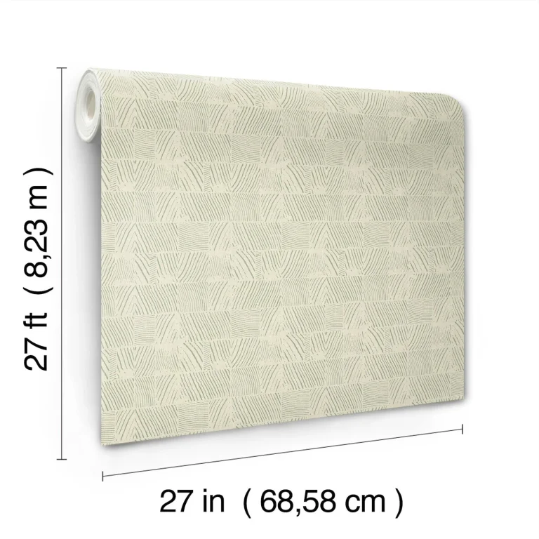 Woodcut Wallpaper - Green & Stone — Ảnh 3