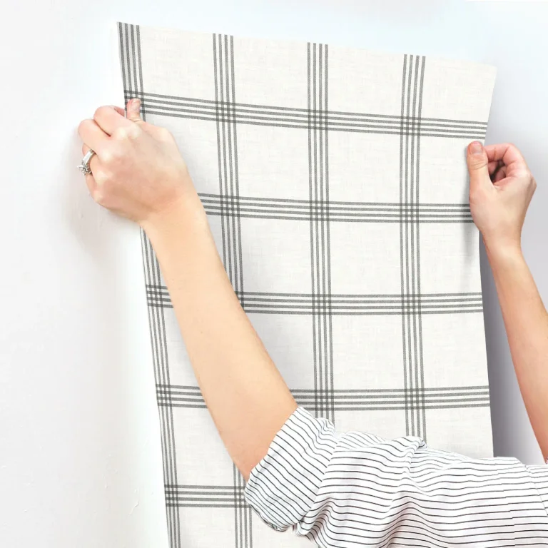 Chesapeake Twain Plaid Wallpaper - Charcoal — Image 2