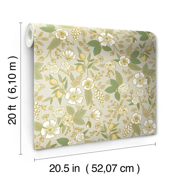 Rifle Paper Co. Colette Peel and Stick Wallpaper - Linen — Ảnh 3