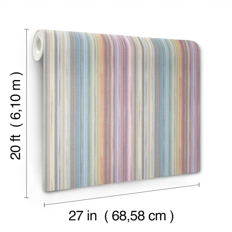 Striped Sunset Peel and Stick Wallpaper - Rainbow — Image 2