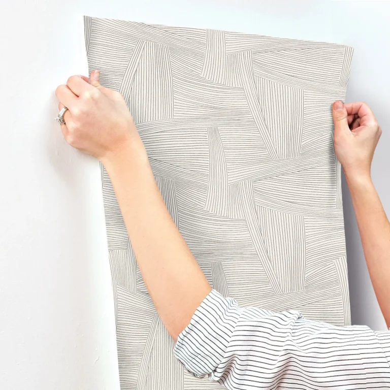 Reid Woven Geometric Wallpaper - Grey — Ảnh 4
