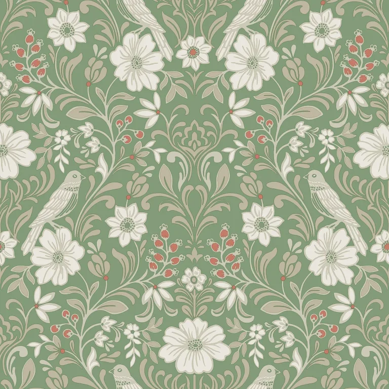 Magnolia Home Colette Wallpaper - Bright Green — Image 3