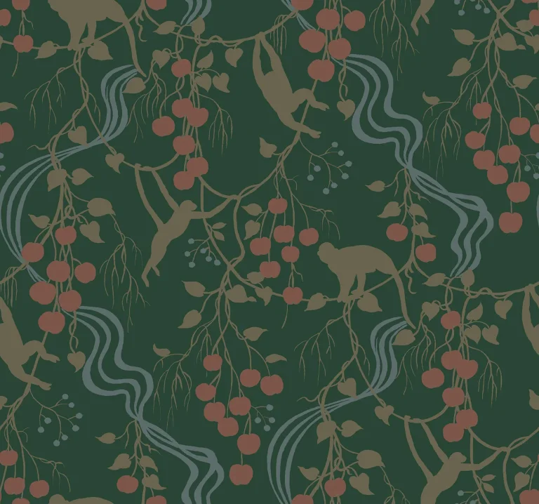 Linden Jungle Canopy Wallpaper - Dark Green — Ảnh 6