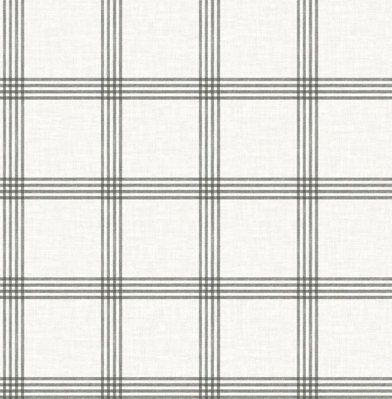 Chesapeake Twain Plaid Wallpaper - Charcoal — Image 4