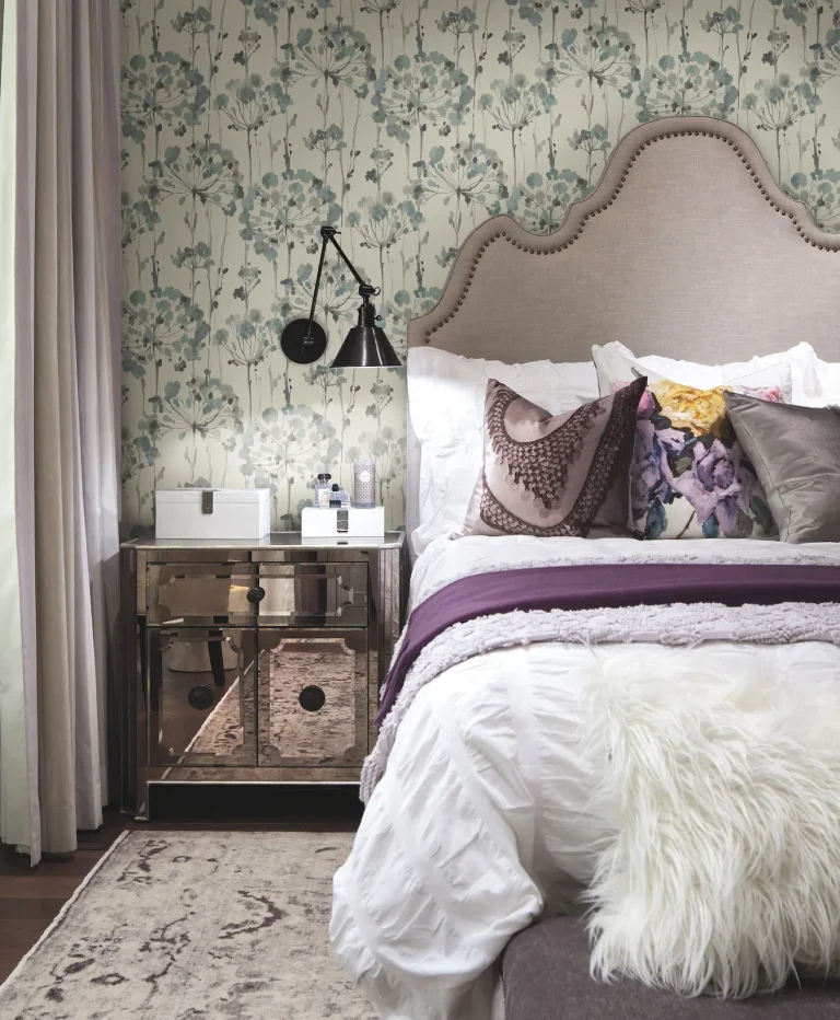 Candice Olson Flourish Peel and Stick Wallpaper - Sheer Blue/Grey — Ảnh 5