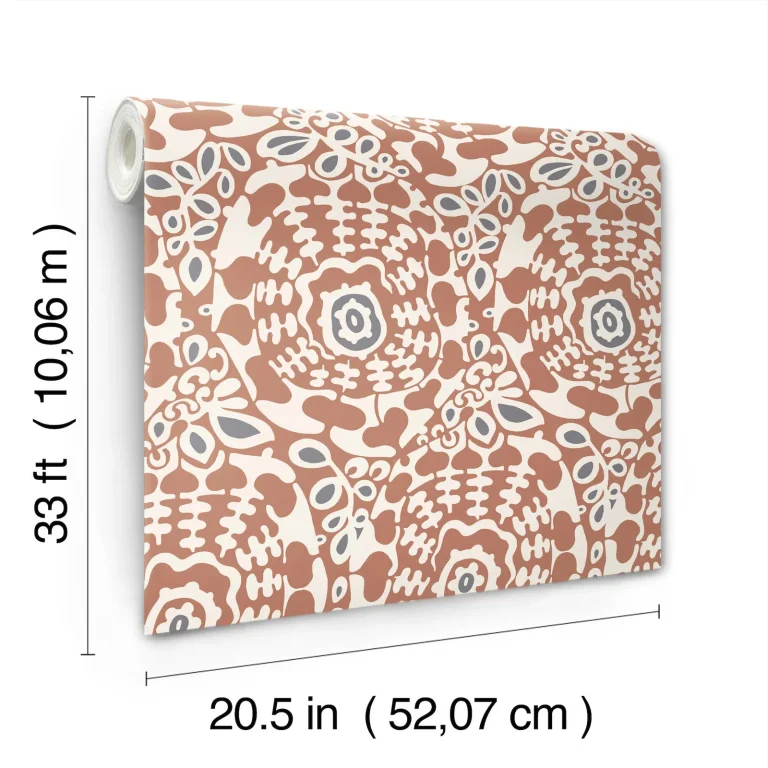 Divine Abstract Medallion Wallpaper - Rust — Ảnh 4