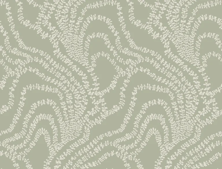 Ronald Redding String of Pearls Vine Wallpaper - Sage — Image 5