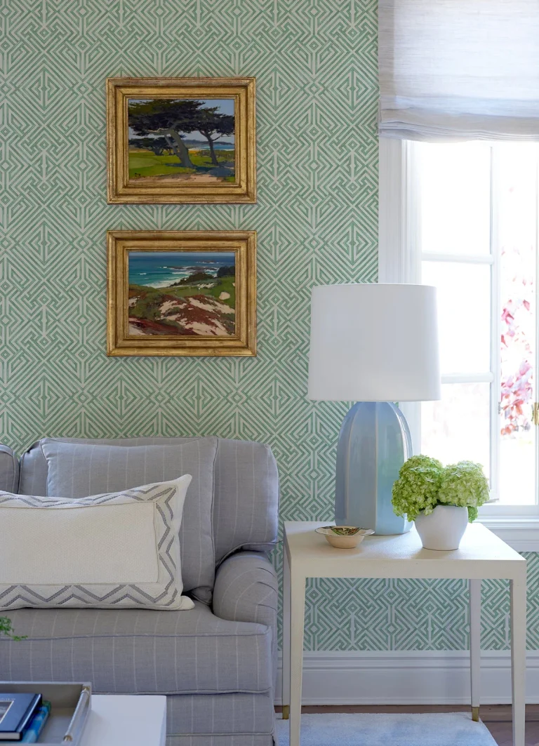 Lyon Geometric Key Wallpaper - Green — Ảnh 4