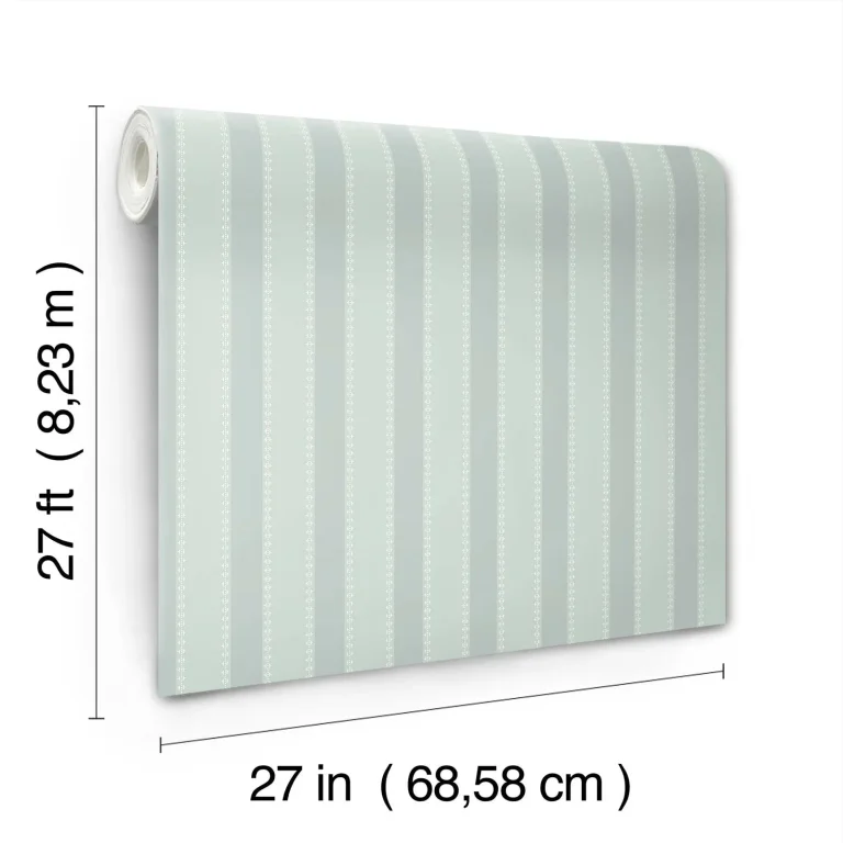 Tilford Awning Stripe Wallpaper - Blue — Image 4