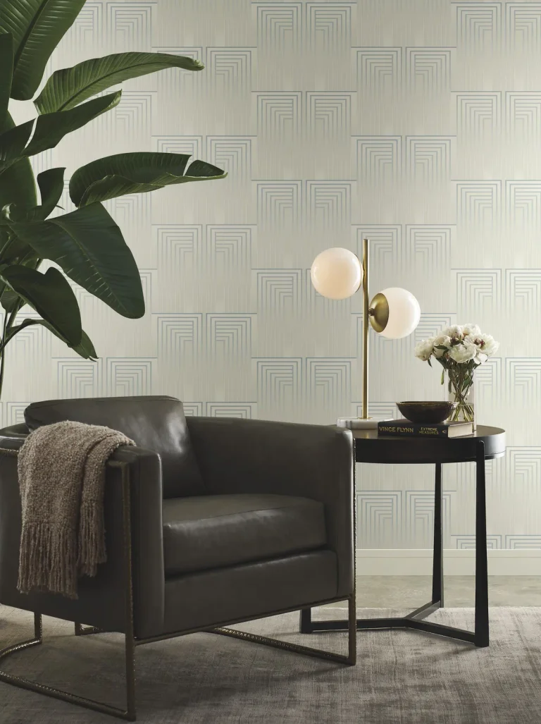 Candice Olson Vanishing Wallpaper - Dusty Blue/Silver — Ảnh 3