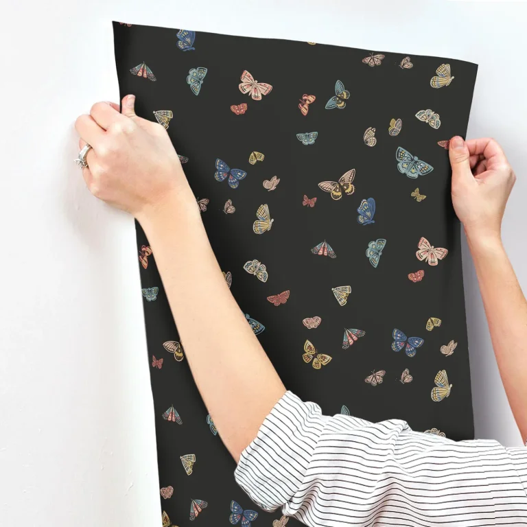 Rifle Paper Co. Butterfly House Wallpaper - Black — Ảnh 5