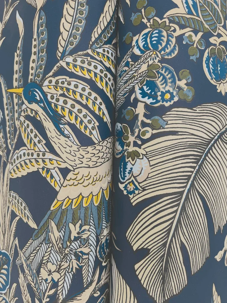 Heronwood Wallpaper - Navy — Ảnh 2