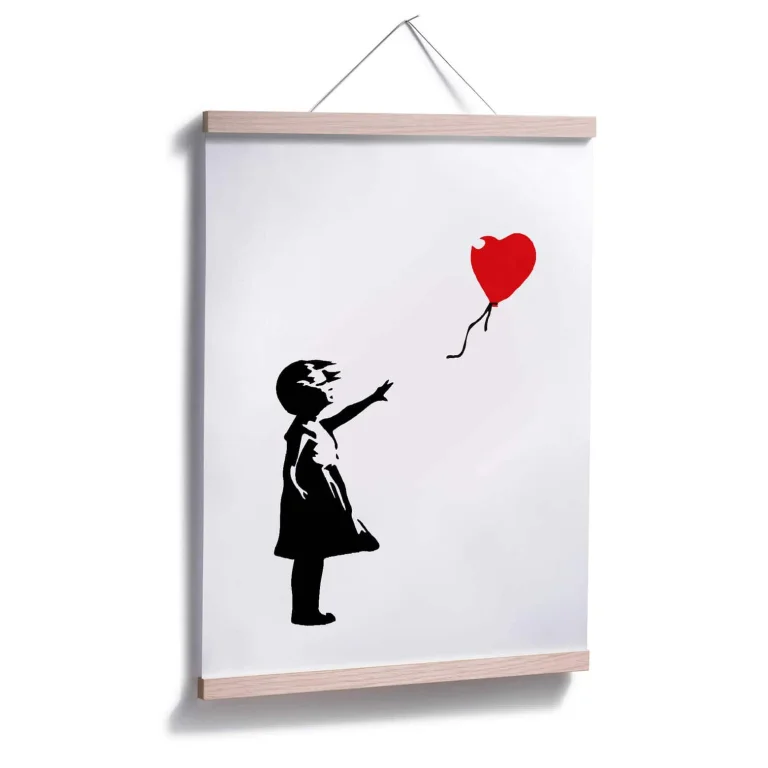 Banksy - "Girl With The Red Balloon" Poster - 100 x 80cm — Image 4