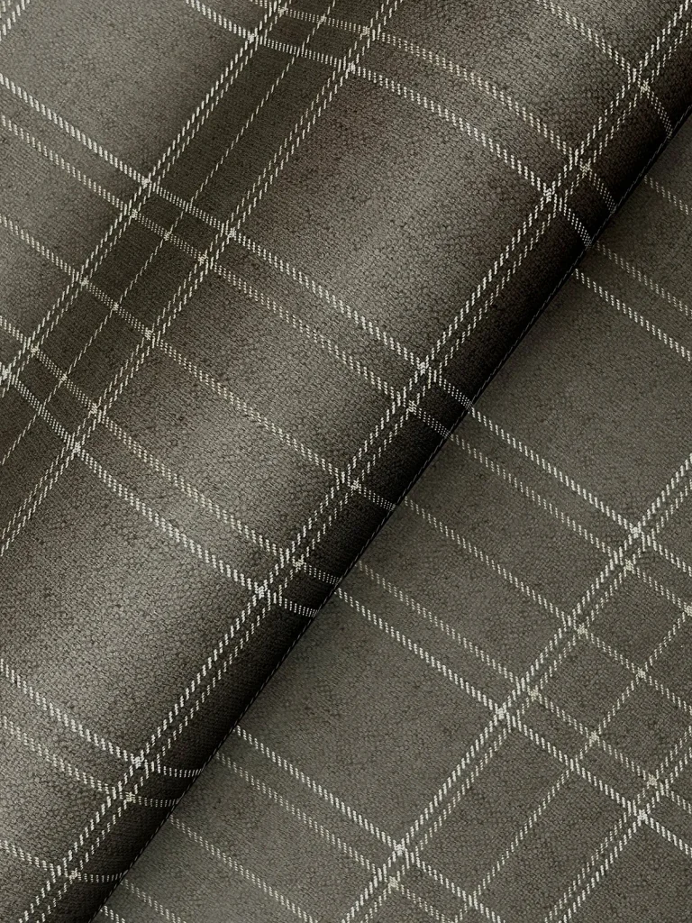 Chesapeake Fox Hollow Dashed Plaid Wallpaper - Charcoal — Ảnh 6