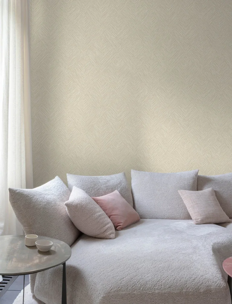 Chesapeake Hollis Textured Diamond Wallpaper - Taupe — Ảnh 3
