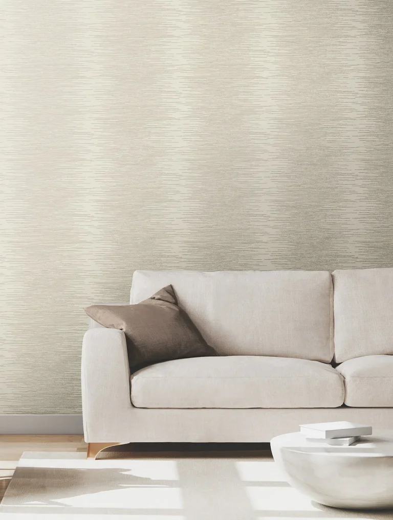 Ronald Redding Operetta Metallic Columns Wallpaper - Ivory — Ảnh 4