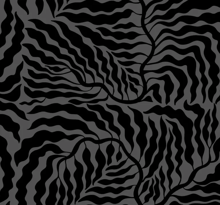 Fern Fronds Wallpaper - Black — Image 4