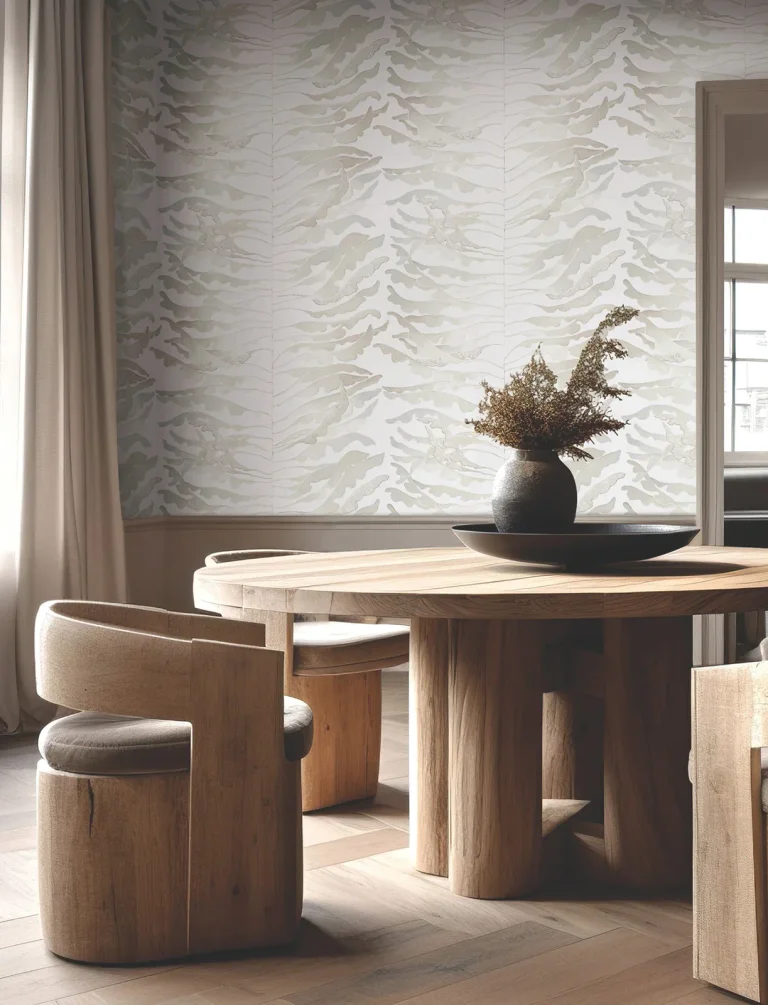 Leaf Column Wallpaper - Neutral — Ảnh 5