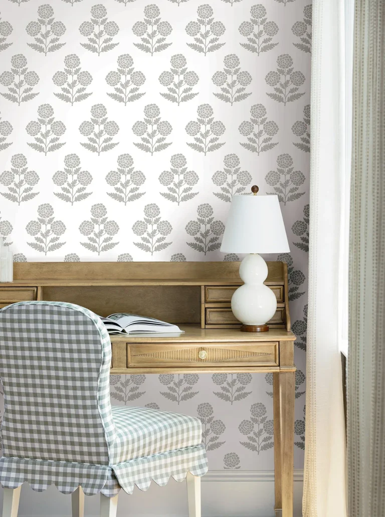 Souci Marigolds Wallpaper - Grey — Ảnh 3