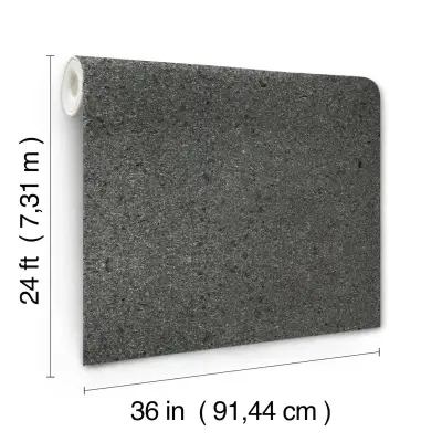 Ronald Redding Brilliant Mica Glittering Wallpaper - Black