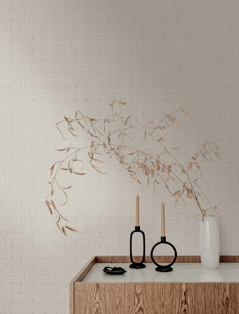 Basketry Wallpaper - Warm Grey — Ảnh 2