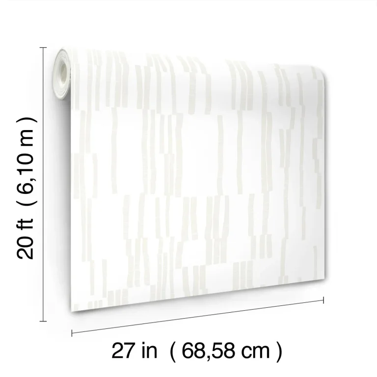 Nikki Chu Koso Peel and Stick Wallpaper - Pearl & White — Ảnh 2