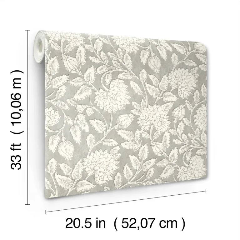 Chesapeake Vadouvan Jacobean Trail Wallpaper - Grey — Ảnh 4