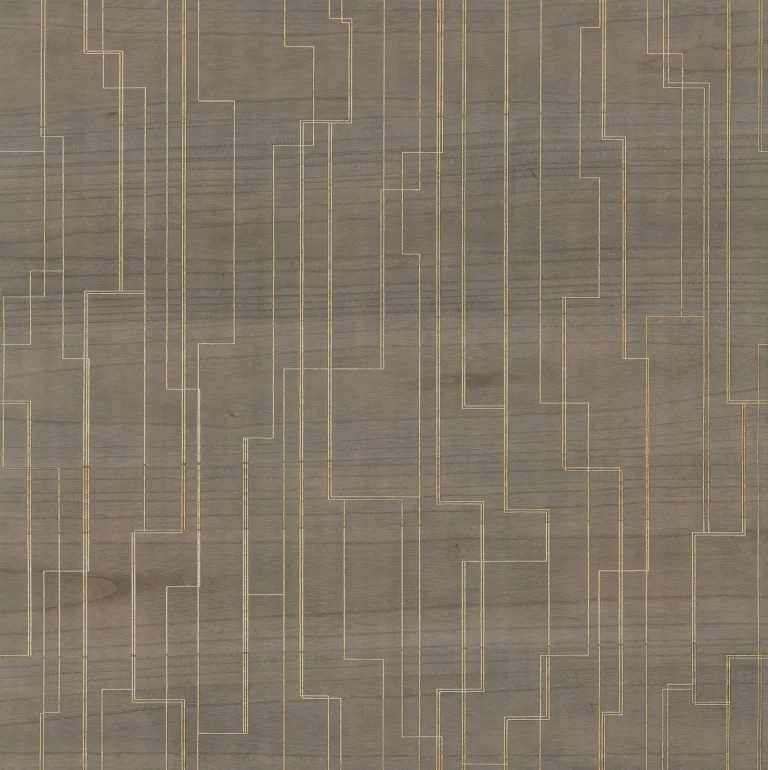Ronald Redding Inlay Line Wallpaper - Mink — Image 2