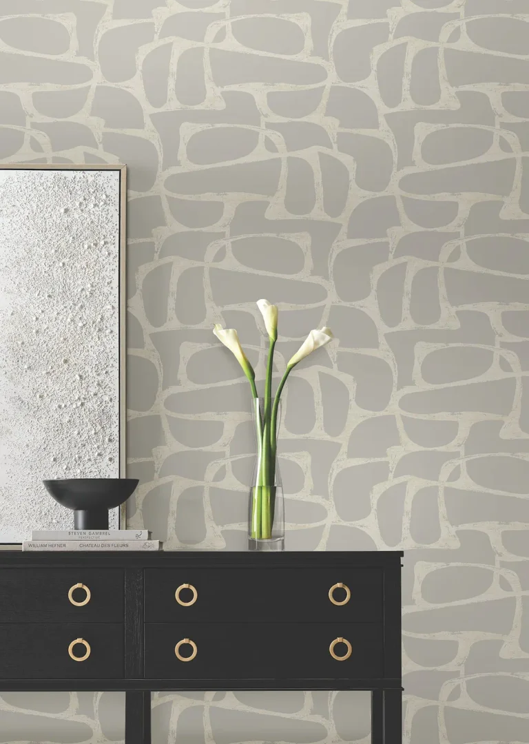 Candice Olson Craftsman Geometric Wallpaper - Taupe — Ảnh 3