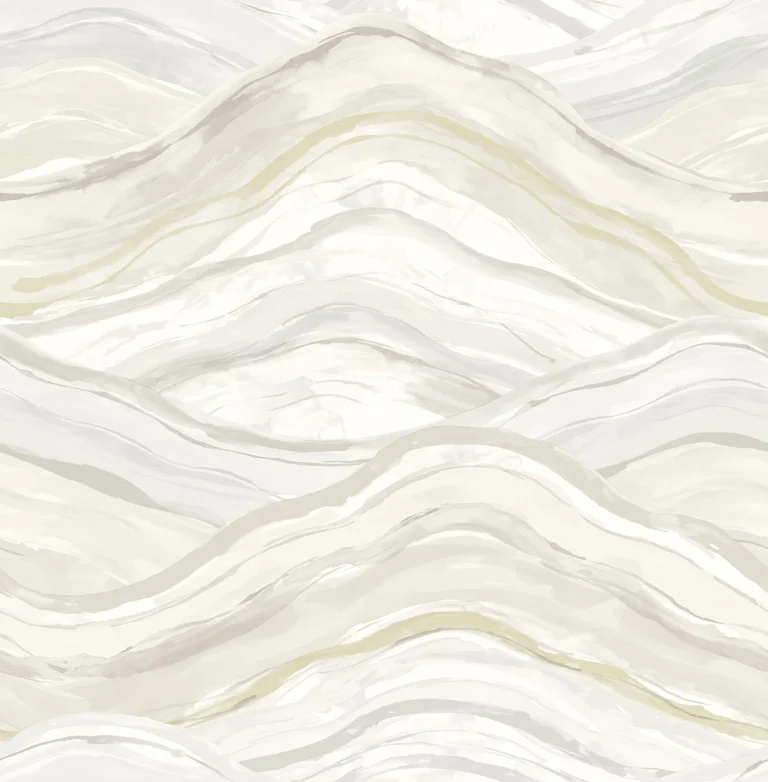 Dorea Striated Waves Wallpaper - Champagne