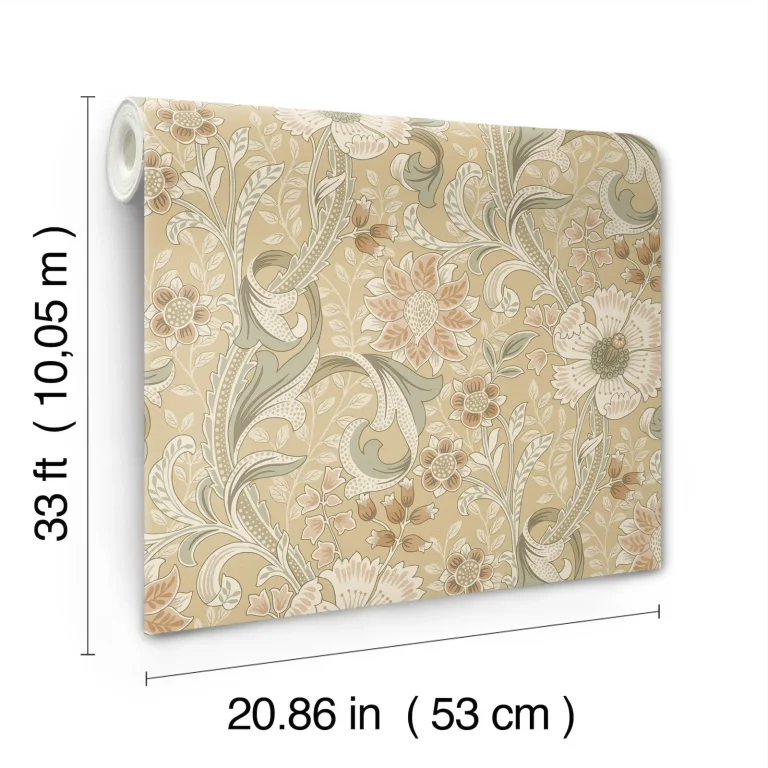 Chesapeake Liora Floral Trail Wallpaper - Butter — Ảnh 4