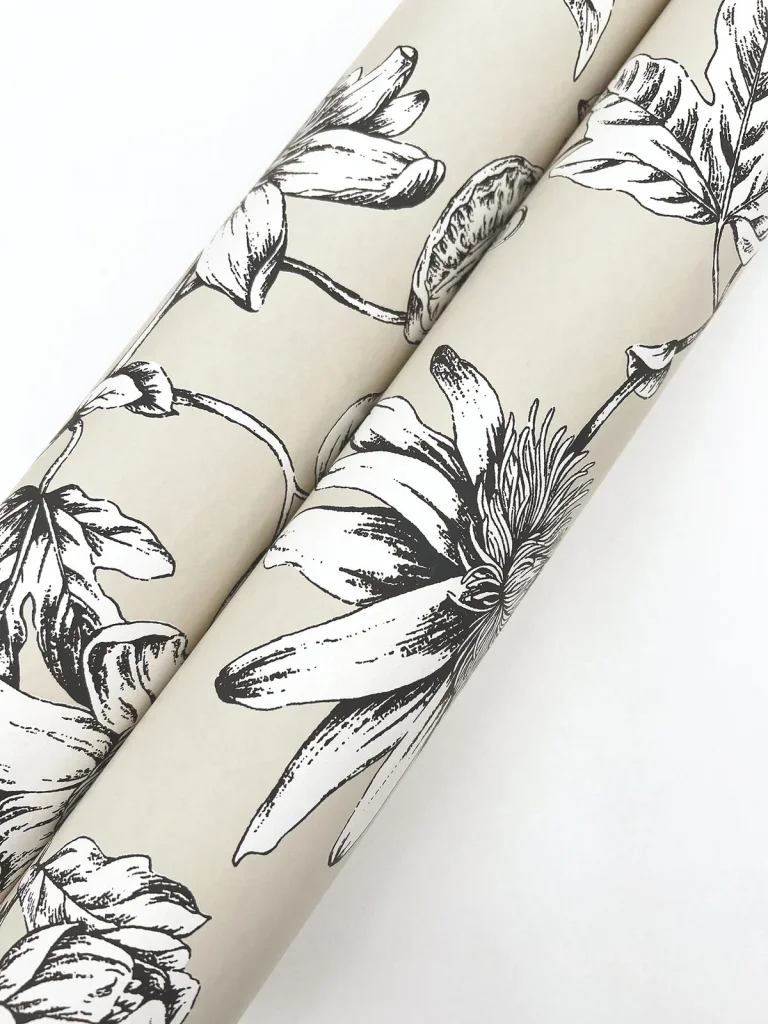Passion Flower Toile Wallpaper - Beige — Image 8