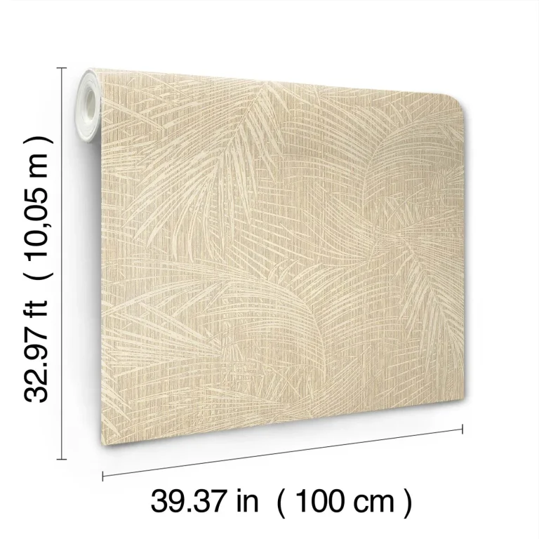 Della Palm Wallpaper - Wheat — Image 5