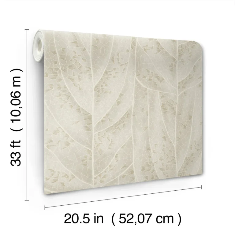 Candice Olson Dicot Leaf Wallpaper - Beige — Ảnh 4
