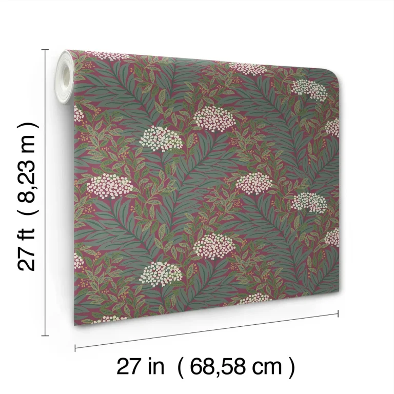 Rifle Paper Co. Highgrove Wallpaper - Burgundy — Image 7