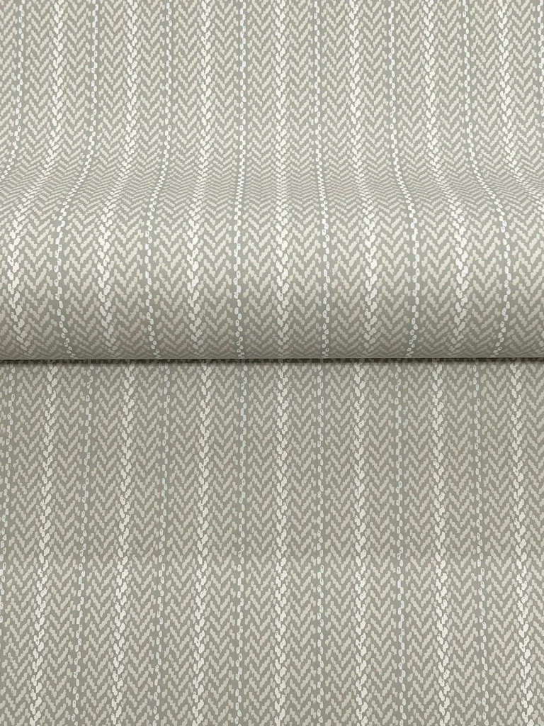 Ronald Redding Elkan Stripe Herringbone Wallpaper - Grey — Ảnh 2