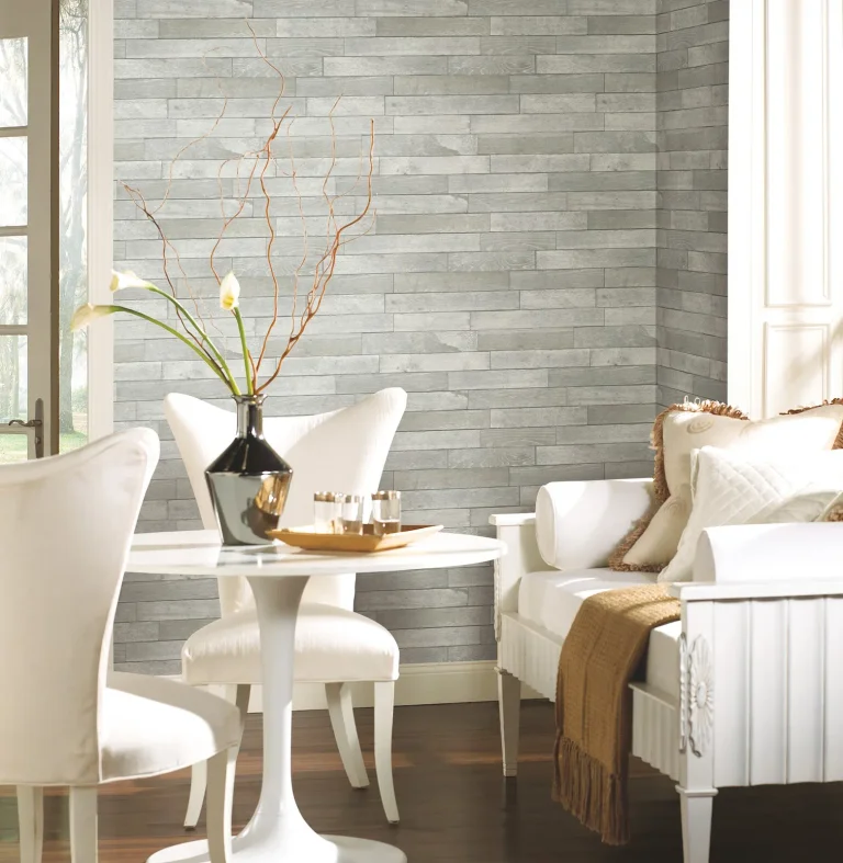 Warehouse Planks Peel and Stick Wallpaper - Grey — Ảnh 2