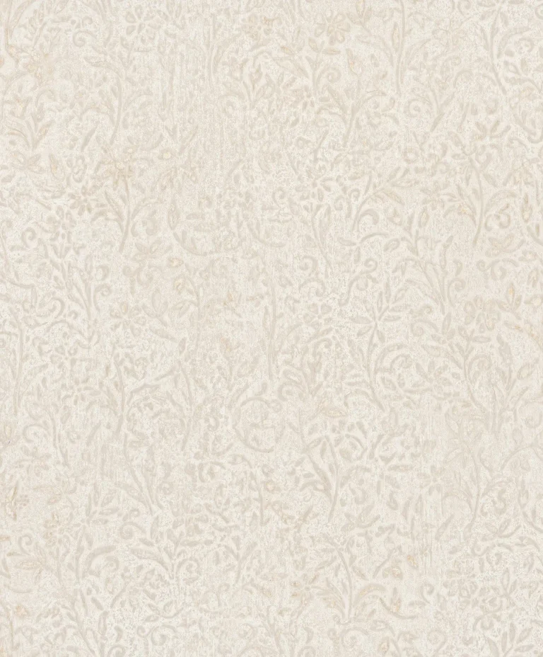 Sculpted Floral Relief Wallpaper - Beige — Ảnh 5