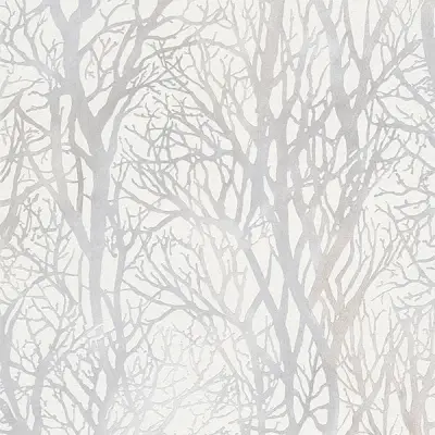 Life White/Silver Forest Wallpaper- 300941