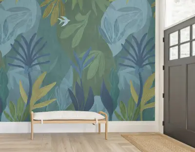 Chambord Gardens Wall Mural - Ultramarine