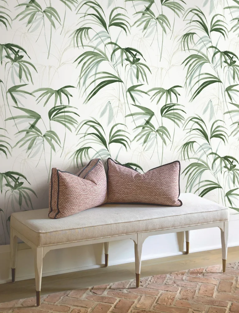 Candice Olson Inky Palms Peel and Stick Wallpaper - Green — Image 2