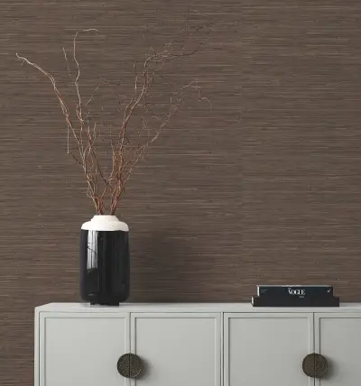 Ronald Redding Knotted Grass Wallpaper - Brown/Multi