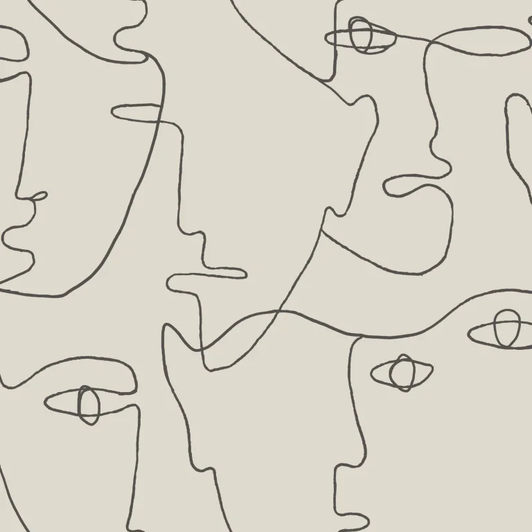 Pablo Portraits Peel and Stick Wallpaper - Linen/Charcoal — Ảnh 5