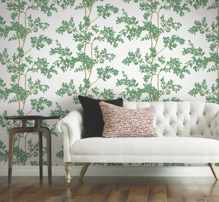 Lunaria Silhouette Wallpaper - White/Green — Ảnh 5