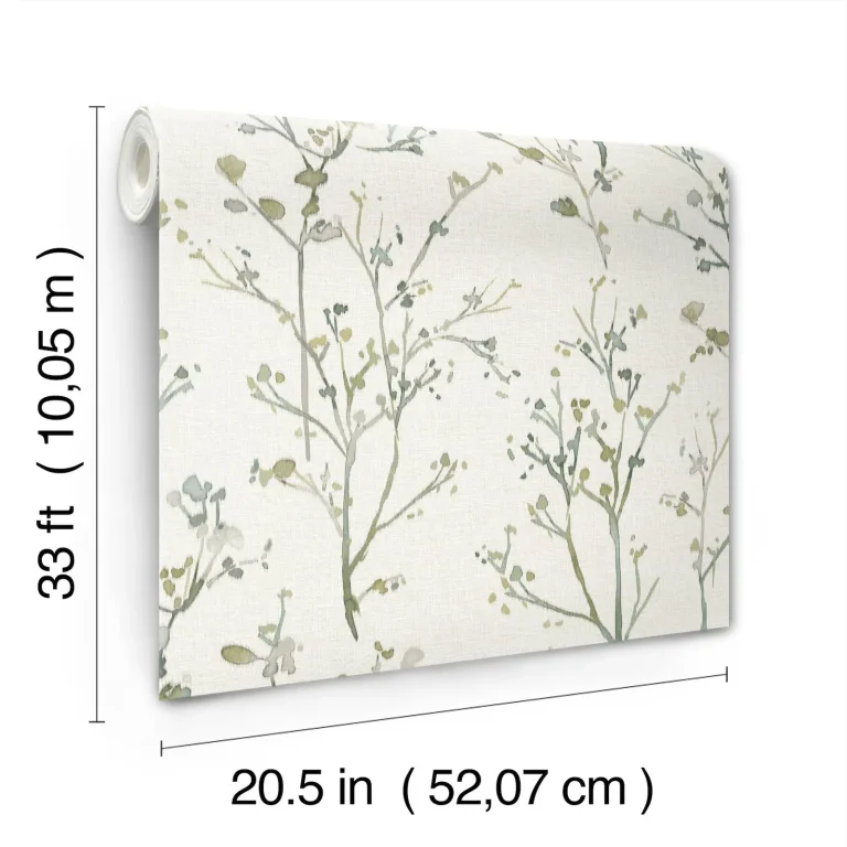 Silverling Budding Branches Wallpaper - Moss — Ảnh 2