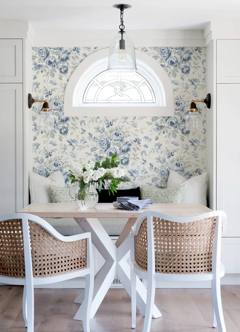 Chesapeake Manon Rose Stitch Wallpaper - Blue — Ảnh 2