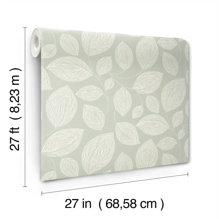 Candice Olson Contoured Leaves Wallpaper - Green — Ảnh 2