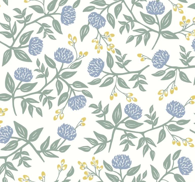 Rifle Paper Co. Peonies Wallpaper - Periwinkle & Sage — Ảnh 3